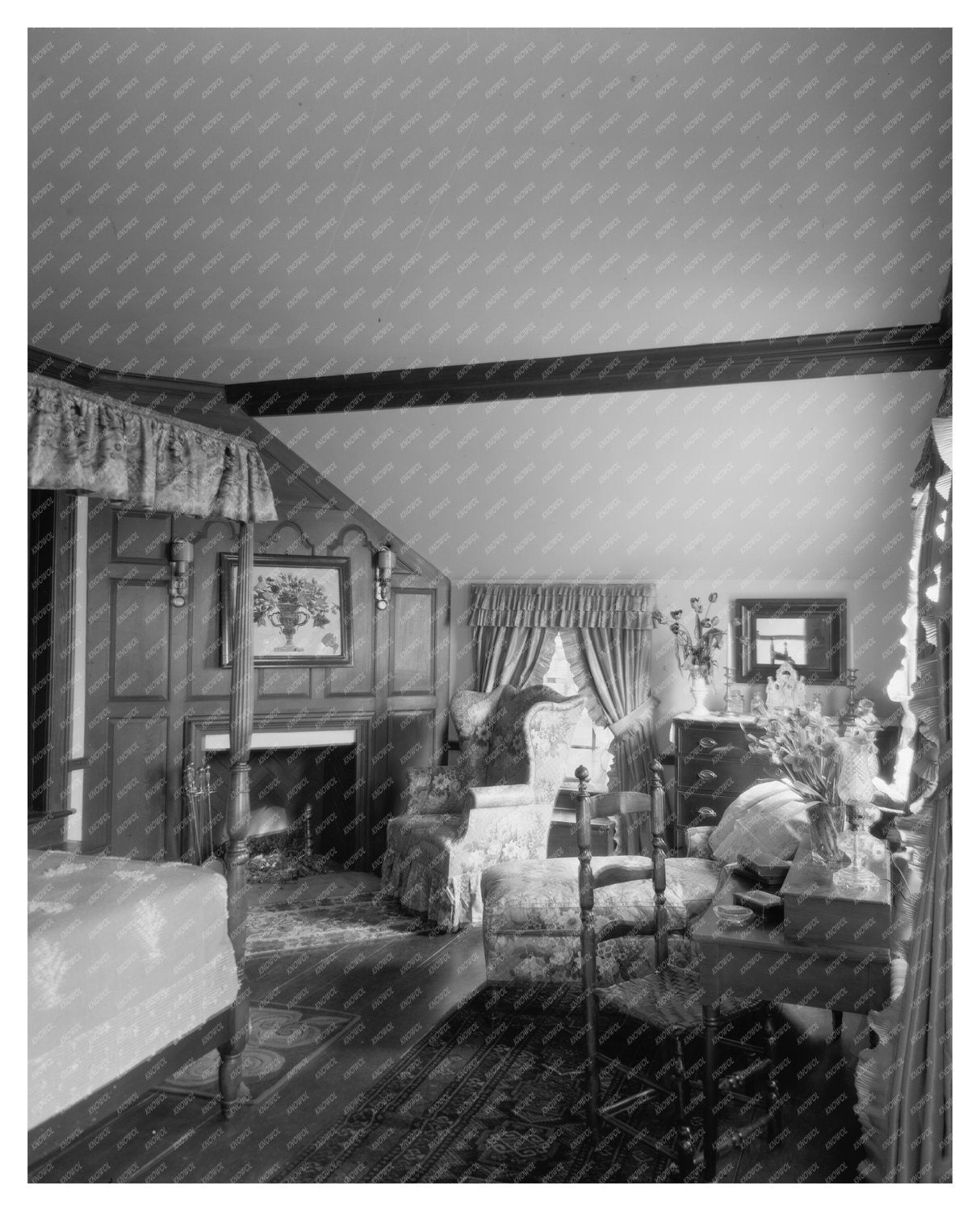 Middleburg VA Interior Scene, Early 20th Century