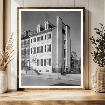 Vintage Alexandria Architecture Photo, Virginia 1953