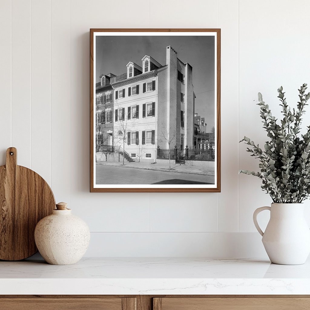 Vintage Alexandria Architecture Photo, Virginia 1953