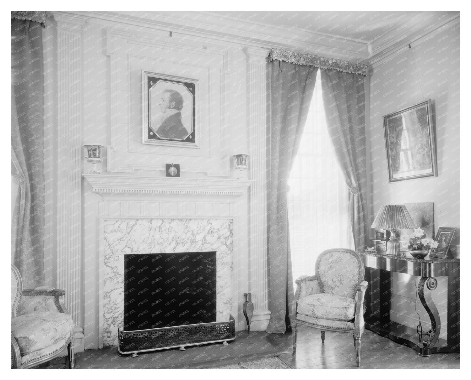 Vintage Alexandria VA Interior Photo, Early 20th Century