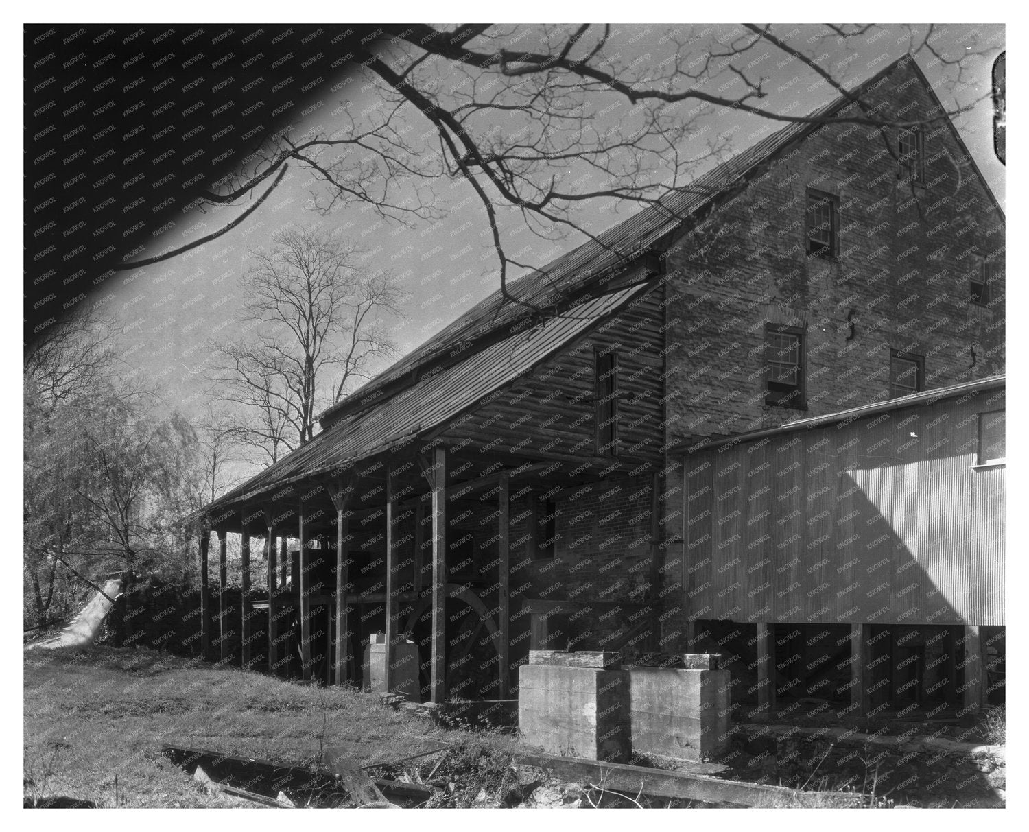Vintage Aldie, Virginia Architecture Photo, 20th Century