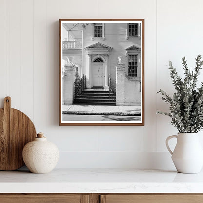 Charleston SC Architecture Photo - 1950s Historic Image