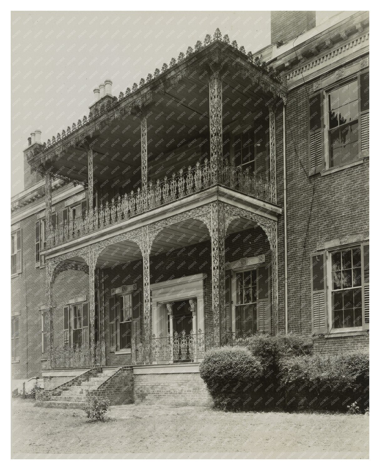 Vintage Photo of Natchez Mansion, Mississippi 1855-1860