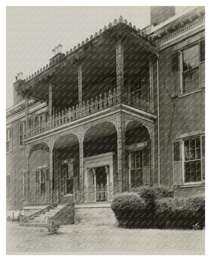 Vintage Photo of Natchez Mansion, Mississippi 1855-1860
