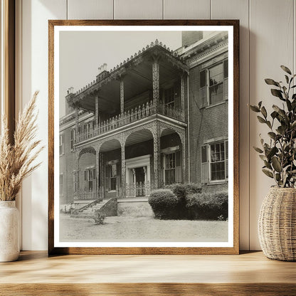 Vintage Photo of Natchez Mansion, Mississippi 1855-1860