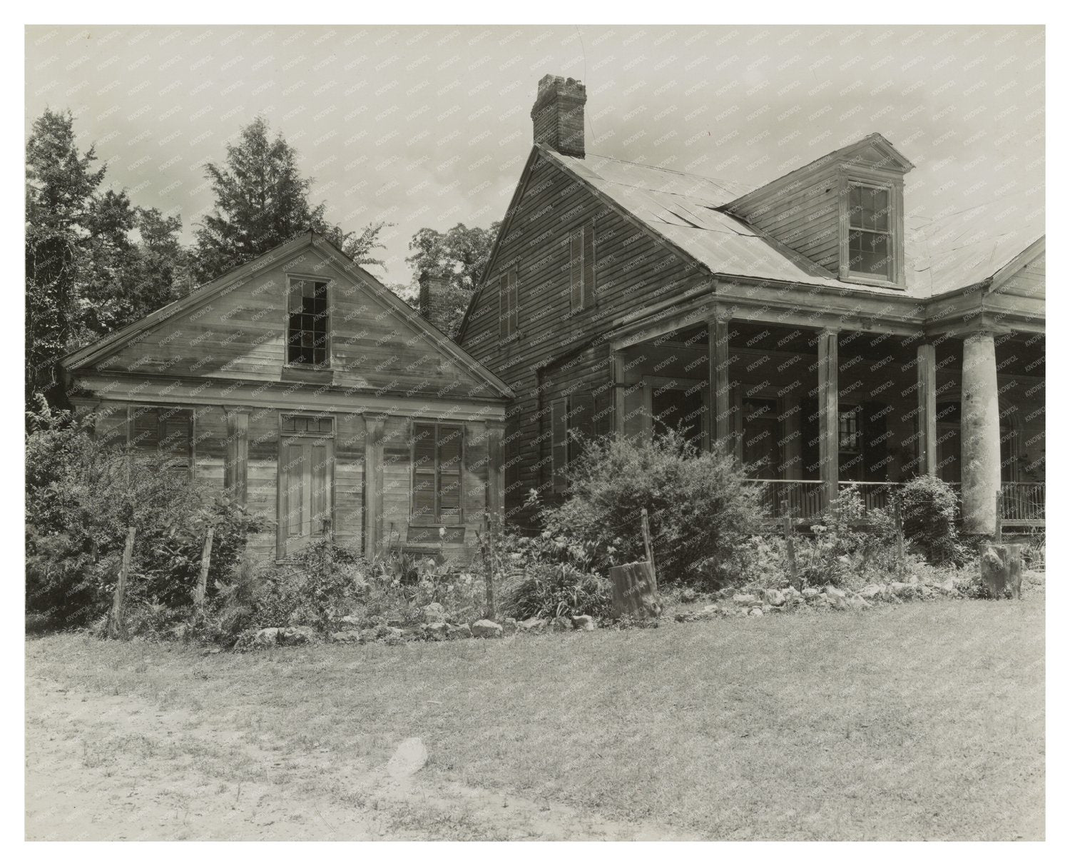 Historic Residence in Natchez, MS - 1950s Photograph