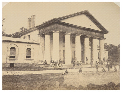 Union Soldiers and African Americans at Arlington House 1864