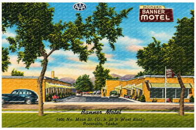 Pocatello, ID: Banner Motel, 1406 No. Main St.. (U.S. 30 N West Entr) Pocatello