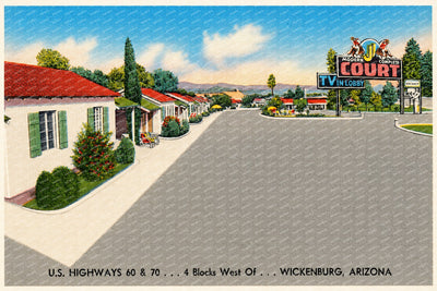 Wickenburg, AZ: Double J Court, U.S. highways 60 & 70, 4 blocks west of