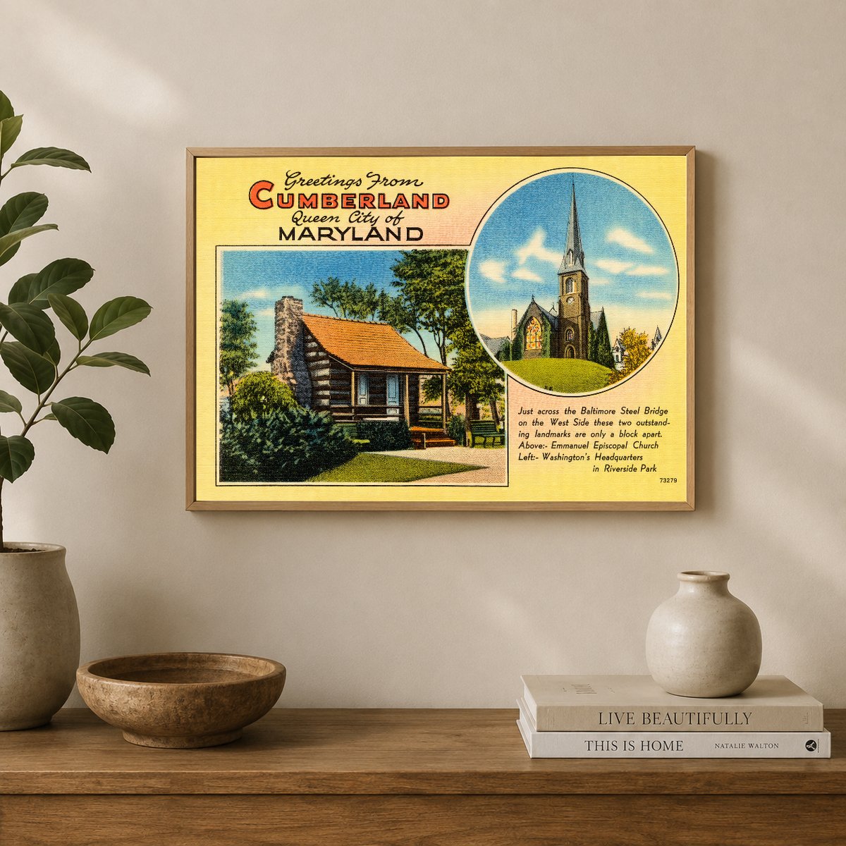Greetings from Cumberland, Queen City of Maryland — Vintage Maryland Postcard