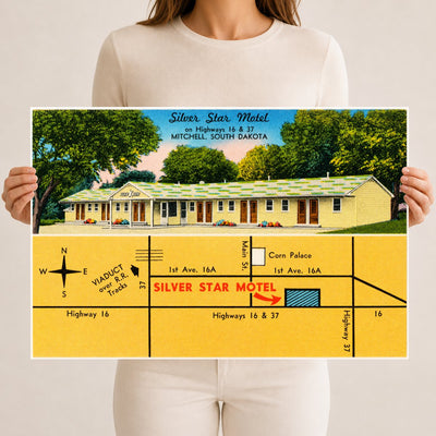 Mitchell, SD: Silver Star Motel, on highways 16 & 37