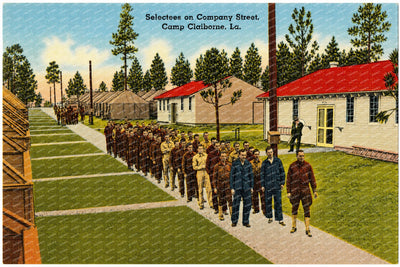 Forest Hill, LA: Selectees on Company Street, Camp Claiborne