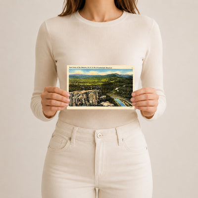 East portal of The Narrows, on U. S. 40 at Cumberland, Maryland — Vintage Maryland Postcard