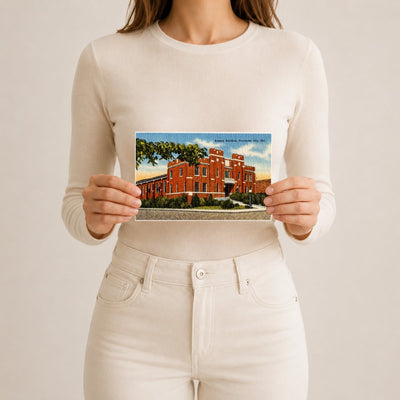 Armory building, Pocomoke City, MD — Vintage Maryland Postcard