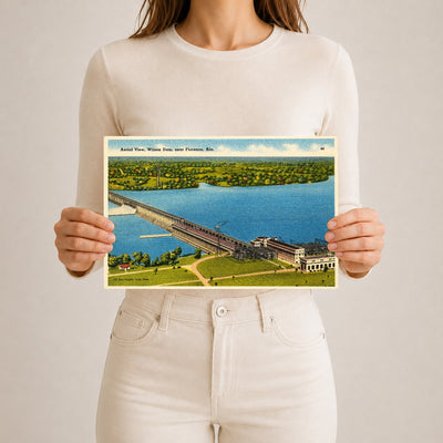 Birmingham, AL: Aerial view, Wilson Dam, near Florence