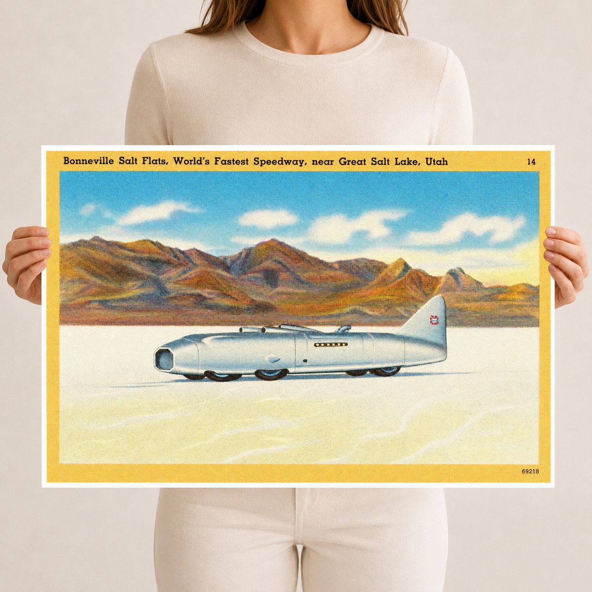 Bonneville Salt Flats, UT: Bonneville Salt Flats, "World's fastest speedway." Utah
