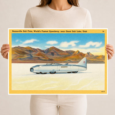 Bonneville Salt Flats, UT: Bonneville Salt Flats, "World's fastest speedway." Utah
