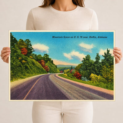 Heflin, AL: Mountain scene on U.S. 78 near Heflin