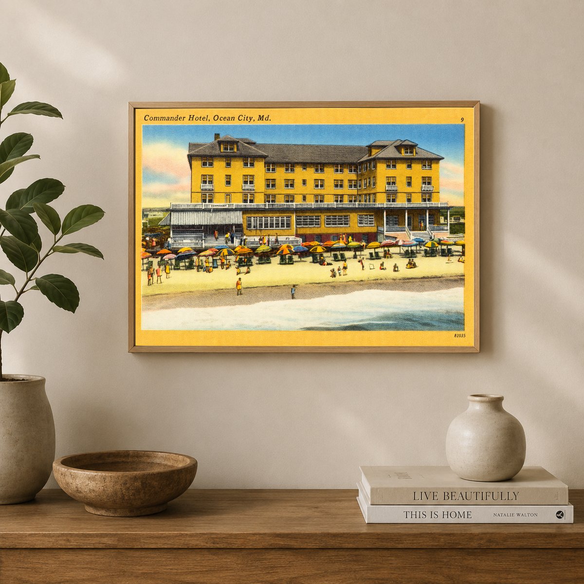 Commander Hotel, Ocean City, MD — Vintage Maryland Postcard