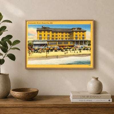 Commander Hotel, Ocean City, MD — Vintage Maryland Postcard