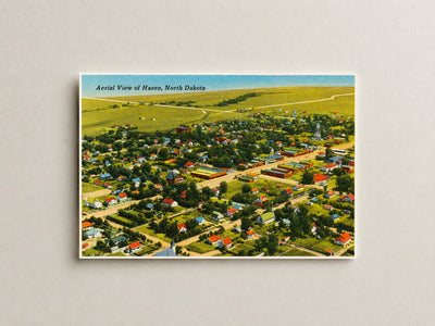 Hazen, ND: Aerial view of Hazen