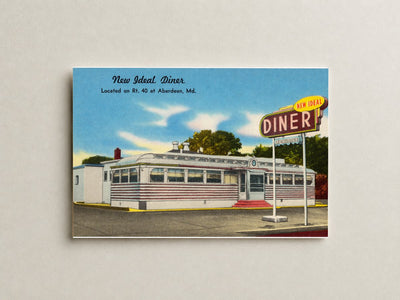 New Ideal Diner, located on Rt. 40 at Aberdeen, MD — Vintage Maryland Postcard