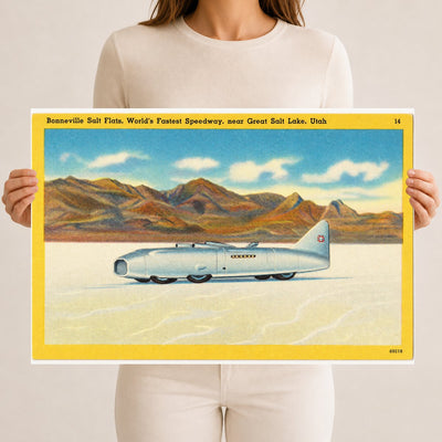 Bonneville Salt Flats, UT: Bonneville Salt Flats, "World's fastest speedway." Utah