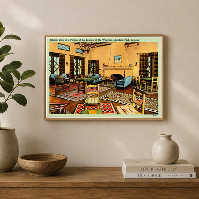 Litchfield Park, AZ: Interior view of a portion of the lounge at The Wigwam