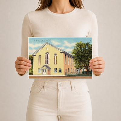 M. E. Church, Centerville, MD — Vintage Maryland Postcard