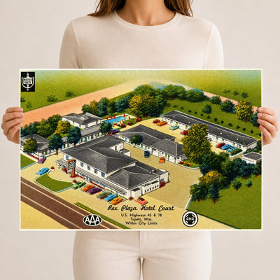Tupelo, MS: Rex Plaza Hotel Court, U.S. Highways, 45 & 78