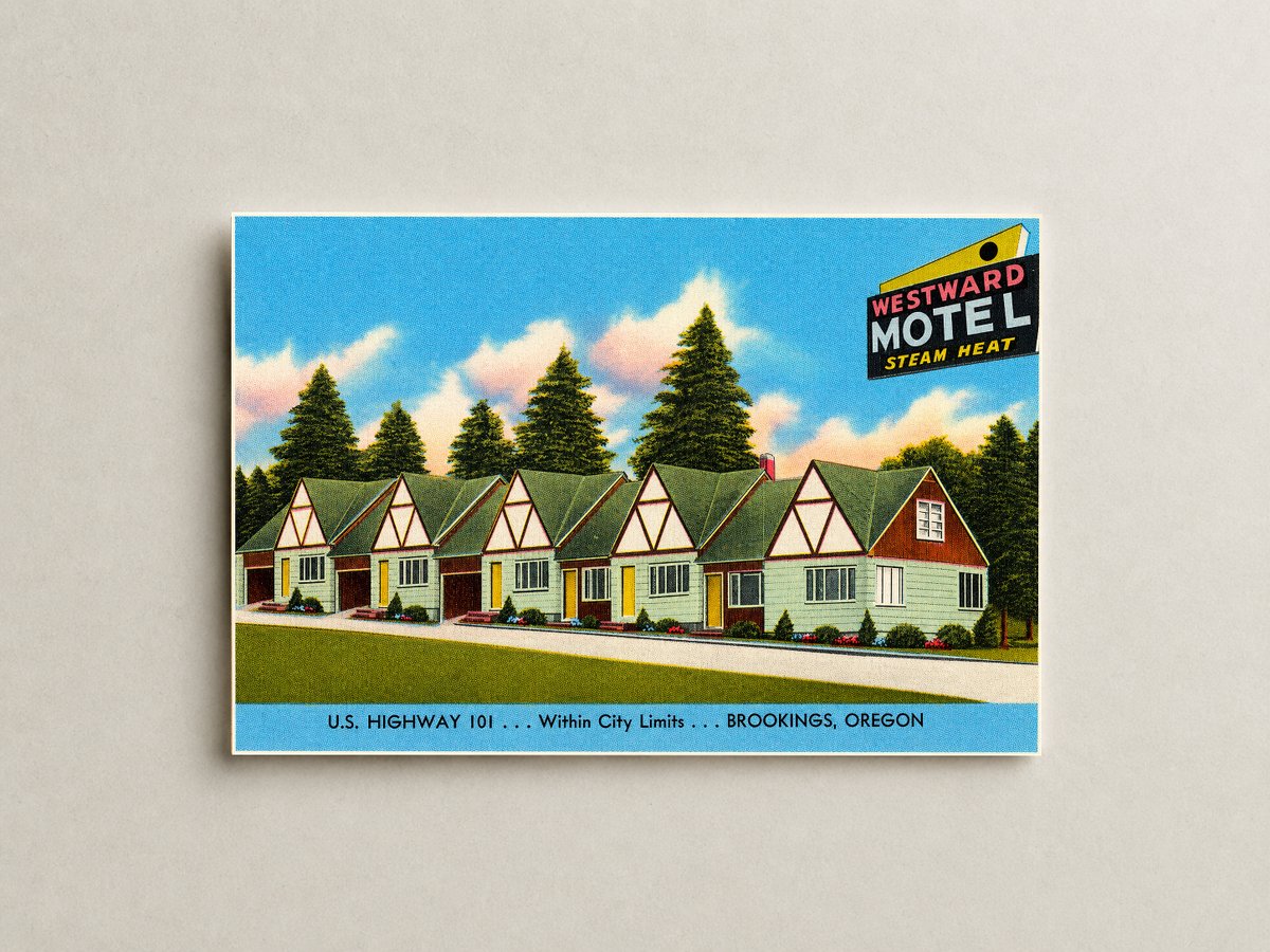 Brookings, OR: Westward Motel, U.S. Highway 101... Within city limits... Brookings