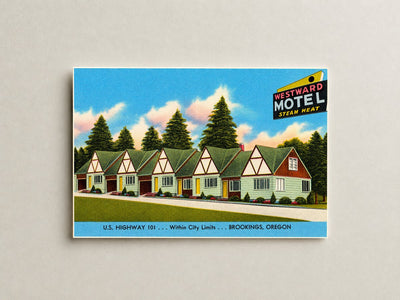 Brookings, OR: Westward Motel, U.S. Highway 101... Within city limits... Brookings