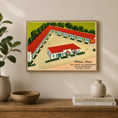 Shreveport, LA: Melrose Motel, year round air conditioning, grill and cocktail lounge