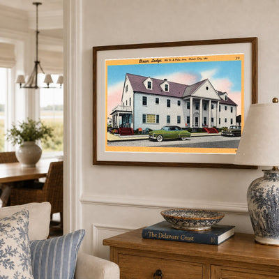 Ocean Lodge, 8th St. & Phila. Ave., Ocean City, MD — Vintage Maryland Postcard