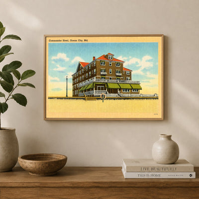 Commander Hotel, Ocean City, MD — Vintage Maryland Postcard