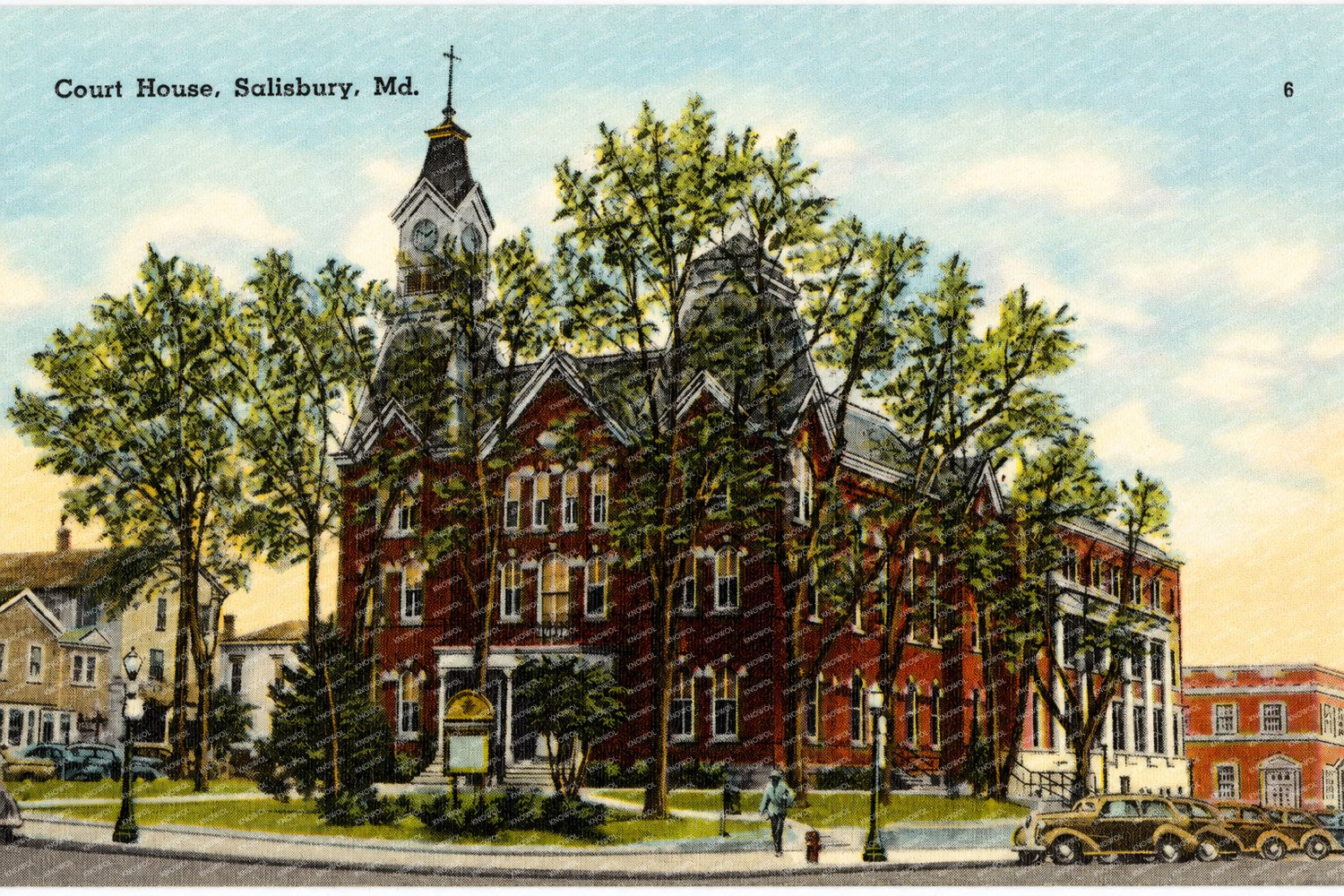 Court House, Salisbury, MD — Vintage Maryland Postcard
