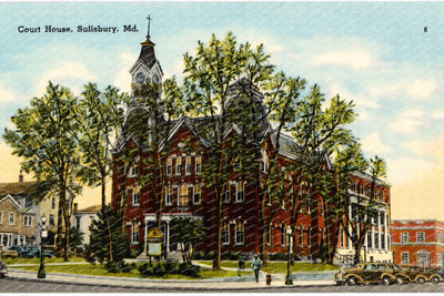 Court House, Salisbury, MD — Vintage Maryland Postcard