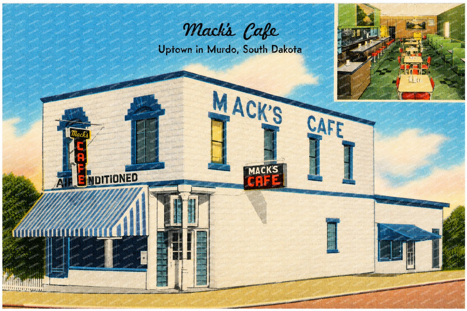 Murdo, SD: Mack's Café, uptown in Murdo