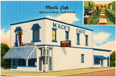Murdo, SD: Mack's Café, uptown in Murdo