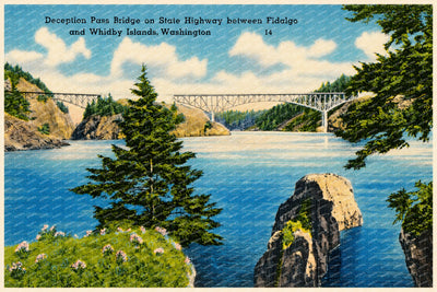 Fidalgo, WA: Deception Pass Bridge on State Highway between Fidalgo and Whidby Island