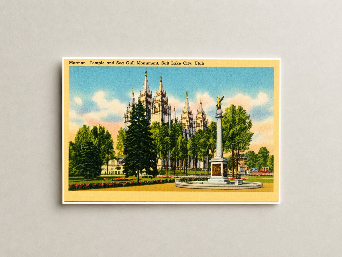 Salt Lake City, UT: Mormon Temple and Sea Gull Monument