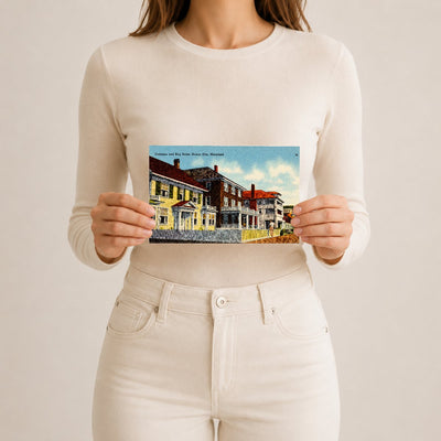 Cottages and Kay Hotel, Ocean City, Maryland — Vintage Maryland Postcard