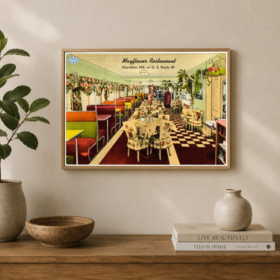 Mayflower Restaurant, Aberdeen, MD on U. S. Route 40 — Vintage Maryland Postcard