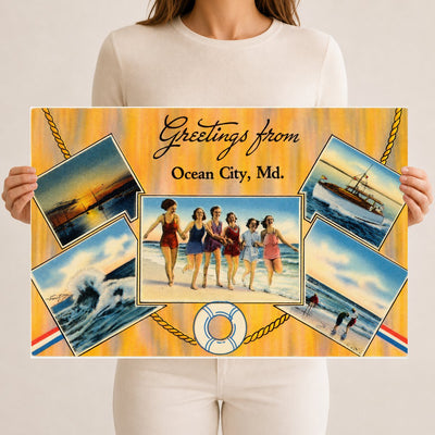 Greetings from Ocean City, MD — Vintage Maryland Postcard