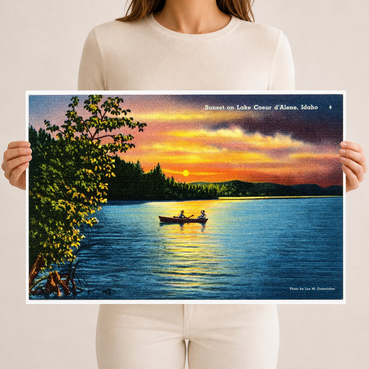 Coeur d'Alene Lake, ID: Sunset on Lake Coeur d'Alene