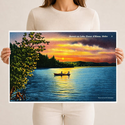 Coeur d'Alene Lake, ID: Sunset on Lake Coeur d'Alene