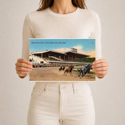 Hagerstown Race Track, Hagerstown, Maryland — Vintage Maryland Postcard