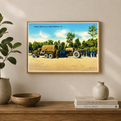 Forest Hill, LA: Artillery maneuvers, Camp Claiborne