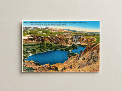 Billings, MT: Twin Lakes near the summit of Beartooth Mountains, Billings - Red Lodge - Cooke City Hiway to Yellowstone Park