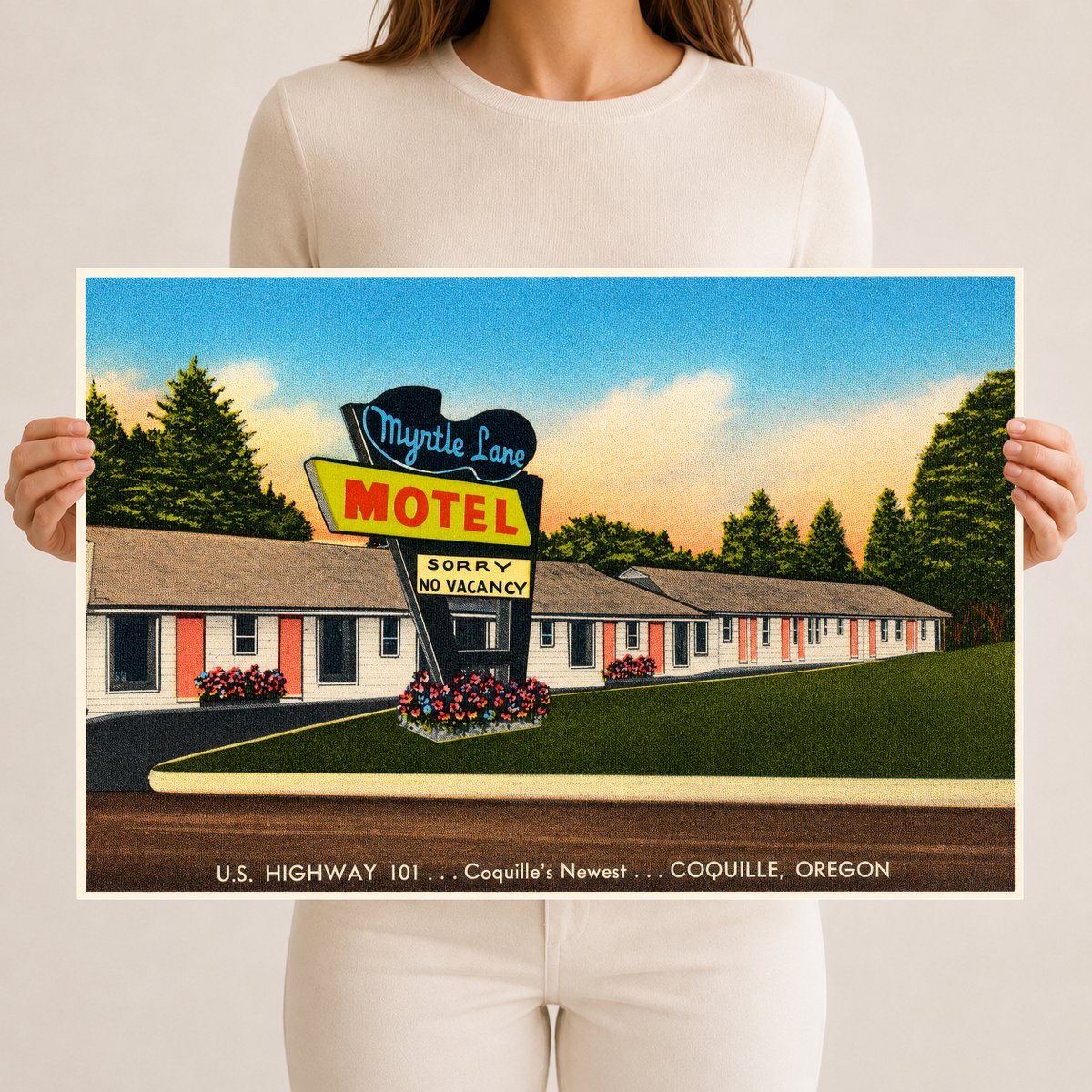 Coquille, OR: Myntle Lane Motel, U.S. Highway 101... Coquille's newest... Coquille
